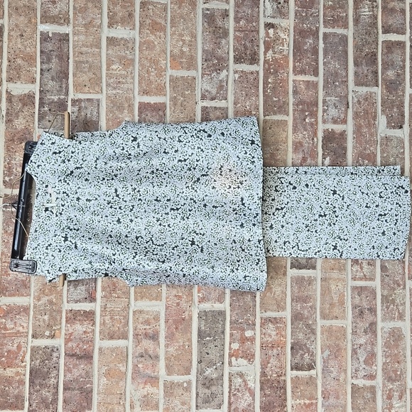 Tory Burch Green And White Floral Printed Silk Trouser Set Size 2 - Picture 4 of 10